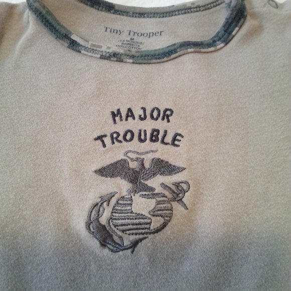 5/$20 MAJOR TROUBLE ONESIE - Picture 2 of 3